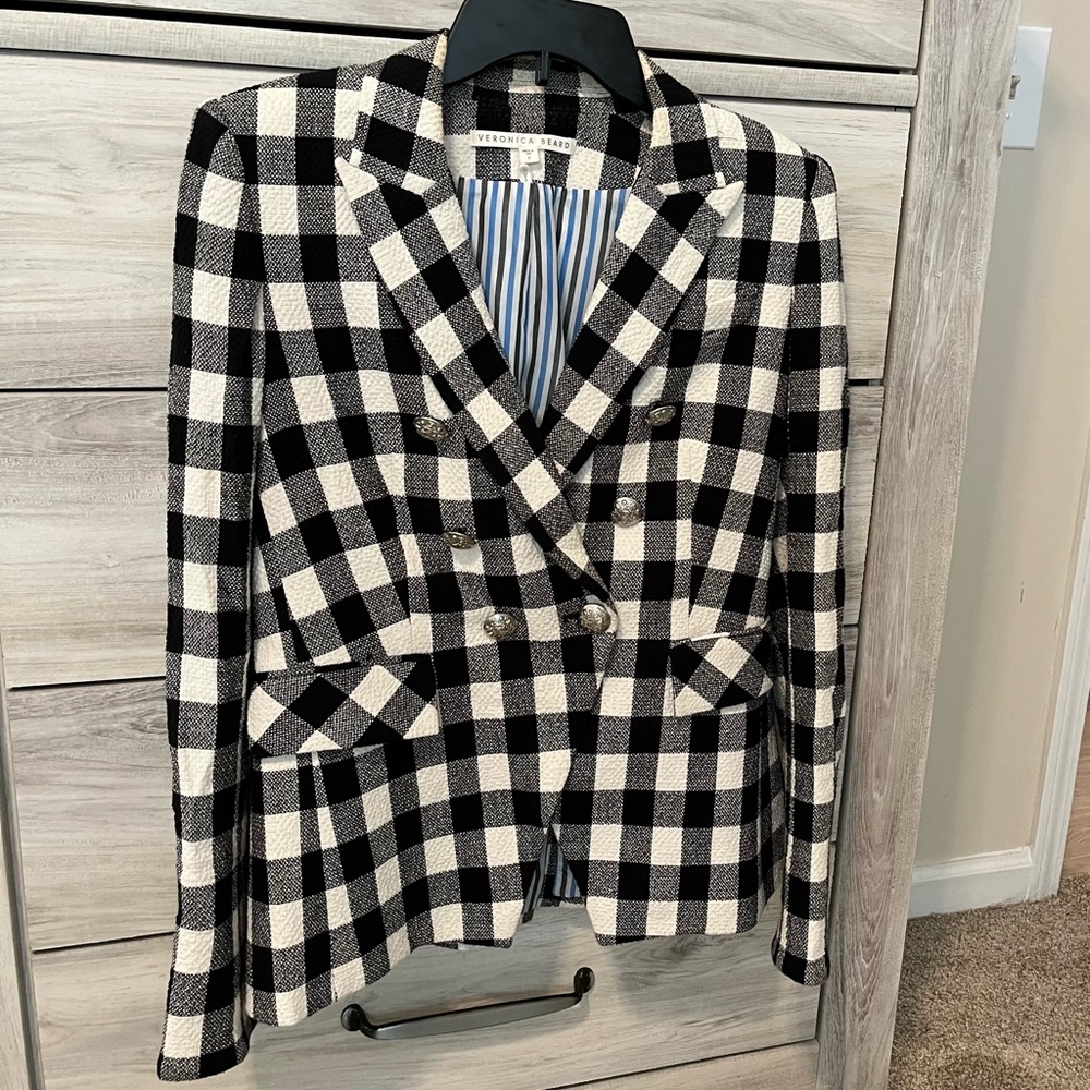 Veronica Beard Checked Dickey Jacket - image 1
